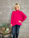 Bonnie V Front Sweater Fuchsia
