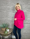 Bonnie V Front Sweater Fuchsia