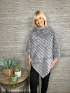 Carmen Faux Fur Poncho Grey
