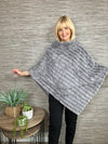 Carmen Faux Fur Poncho Mocha