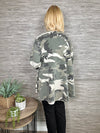 Jan Boat Neck High Low Top Camouflage