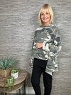 Jan Boat Neck High Low Top Camouflage