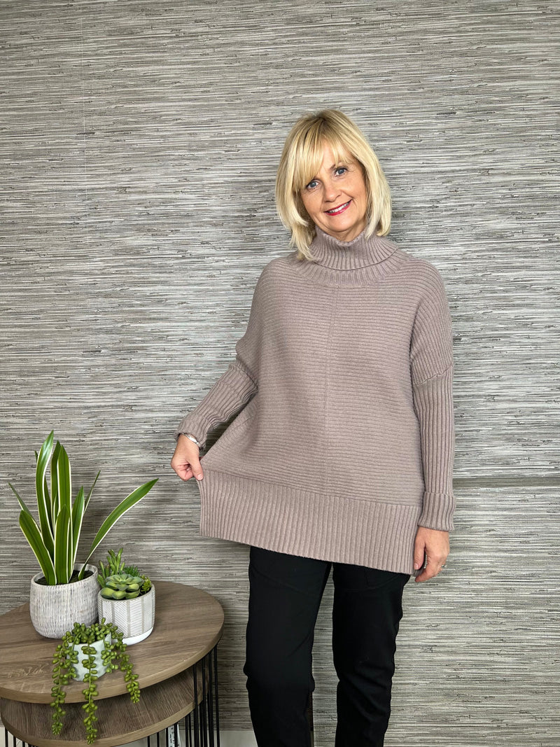 Nikki Ribbed Sweater Mushroom