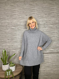 Brooke Ribbed Sweater Mid Grey