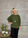 Trish Batwing Sweater Khaki