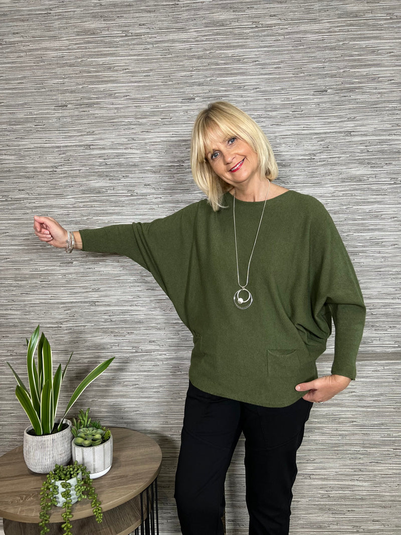 Trish Batwing Sweater Navy
