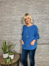 Trish Batwing Sweater Navy