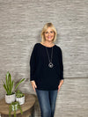 Trish Batwing Sweater Navy