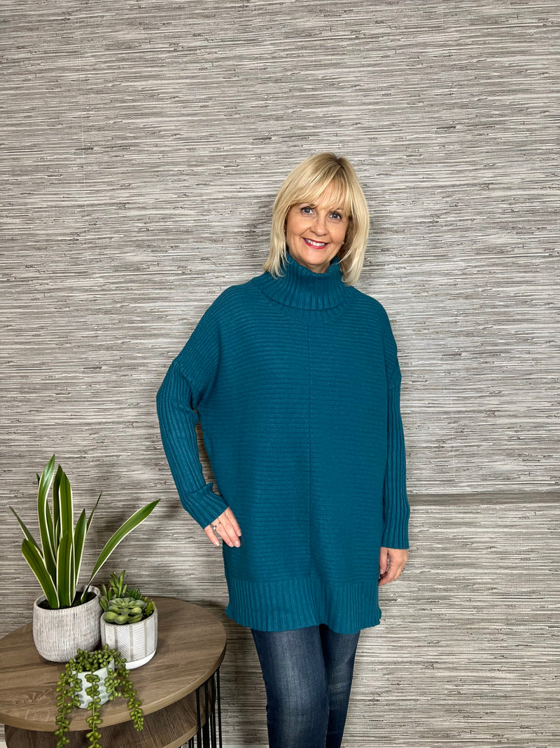 Brooke Ribbed Sweater Teal