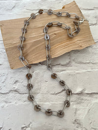 Elena Long Necklace Taupe