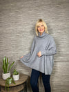 Wilma Polo Neck Poncho Grey