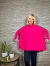 Wilma Polo Neck Poncho Denim
