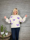 Minnie Heart Sweater Oatmeal/Orange