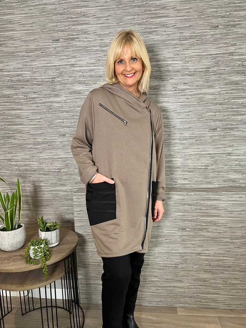 Riley Urban Hooded Jacket Charcoal