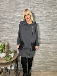 Riley Urban Hooded Jacket Charcoal