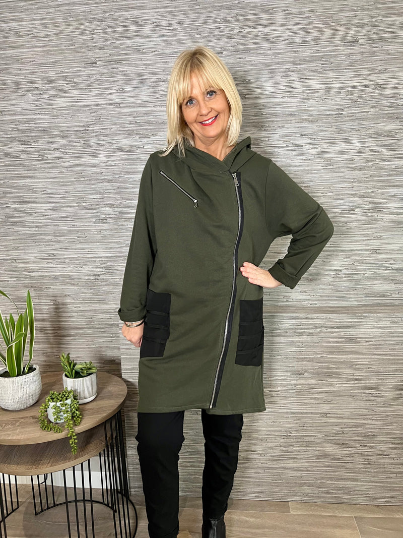 Riley Urban Hooded Jacket Khaki