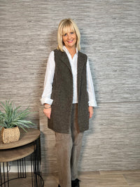 Maeve Boucle Gilet Mocha