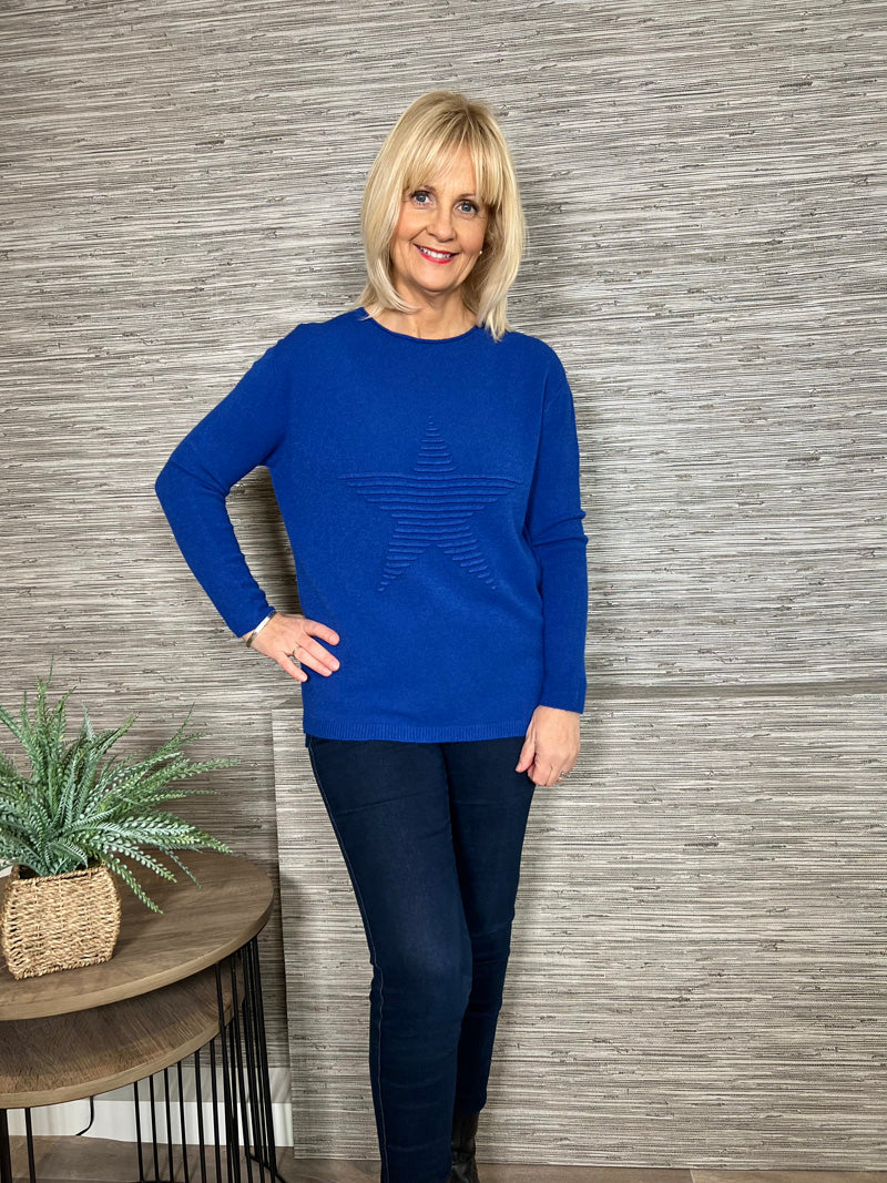 Cathy Star Sweater Cobalt