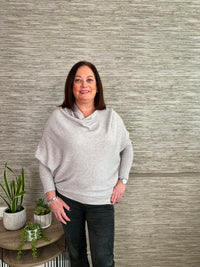 Lorena Batwing Sweater Silver Grey