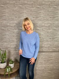 Jill Fine Knit Jumper Sky Blue