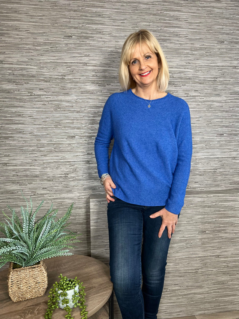 Jill Fine Knit Jumper Cornflower