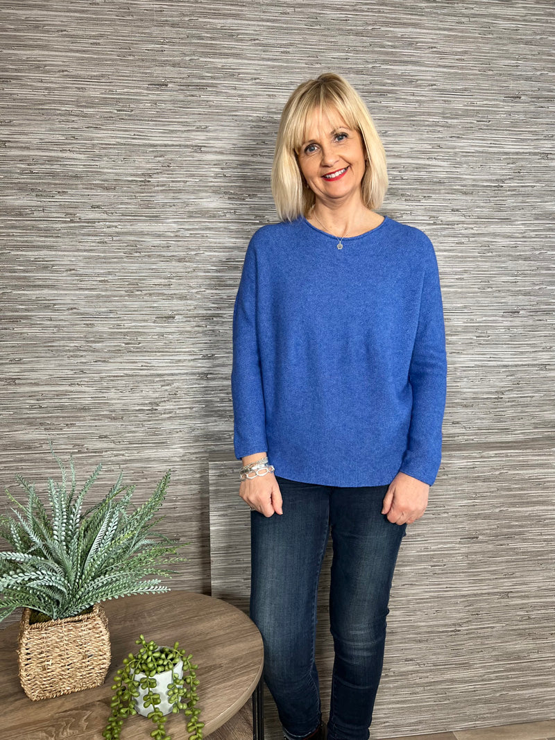 Jill Fine Knit Jumper Cornflower