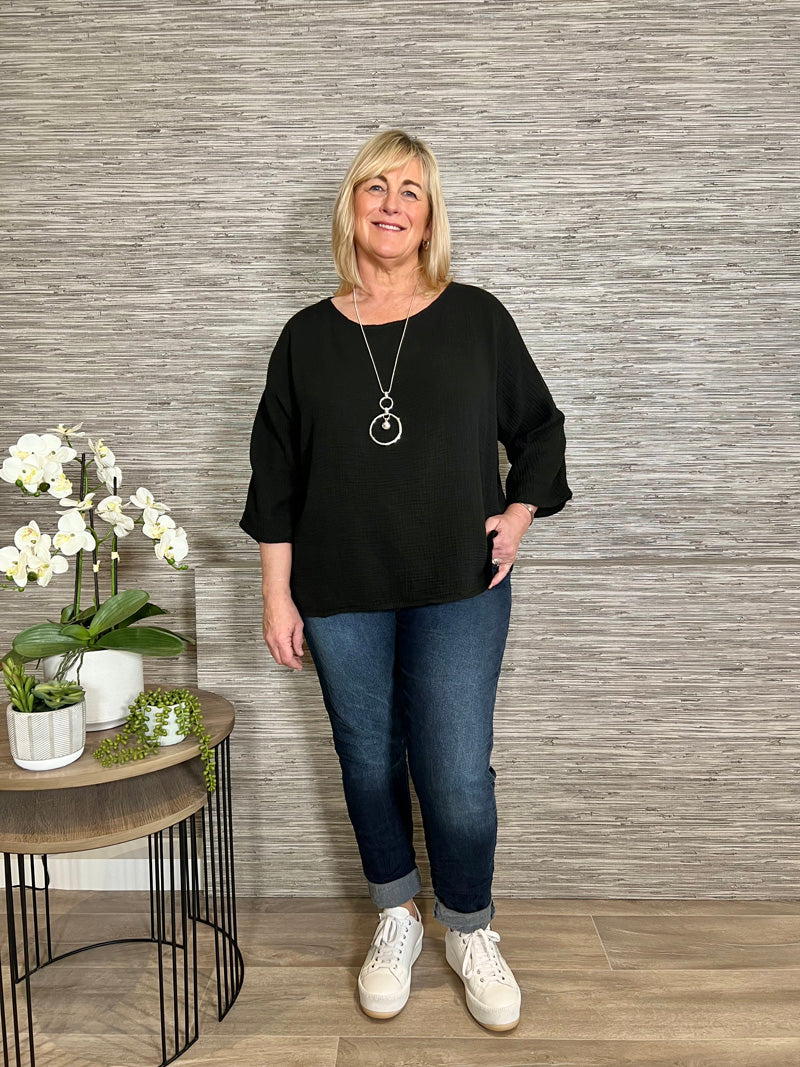 Cheri Box Top Black