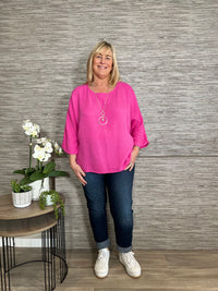 Cheri Box Top Fuchsia