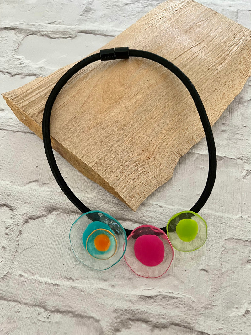 Calitaa Luxury Collection Colourful Circles Short Necklace