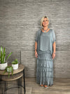 Sophia Silk Dress Steel Grey