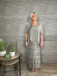 Sophia Silk Dress Taupe