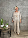 Ava Cotton Mix Trousers Stone