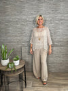 Ava Cotton Mix Trousers Taupe 8-12