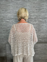 Popcorn Poncho Top Khaki
