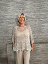Popcorn Poncho Top Sky Blue