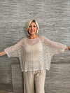 Popcorn Poncho Top Sky Blue