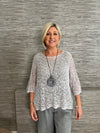 Popcorn Poncho Top Sky Blue