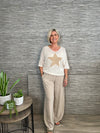 Ava Cotton Mix Trousers Stone