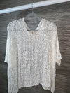 Popcorn Poncho Top White