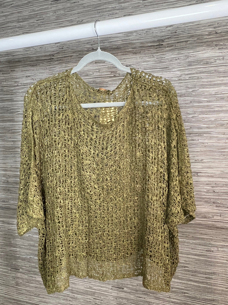 Popcorn Poncho Top Khaki
