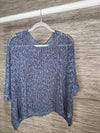 Popcorn Poncho Top Denim