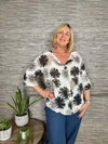 Deborah Floral Cotton Shirt Khaki