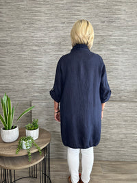 Hope Waterfall Linen Jacket Blush