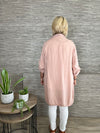 Hope Waterfall Linen Jacket Blush