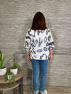 Love Batwing Sweater White/Navy