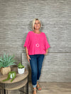 Nina Fine Knit Top Fuchsia Pink