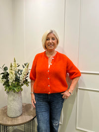 Mohair Round Neck Cardigan Stone