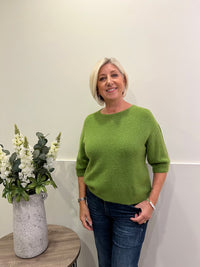 Alpaca Crop Sweater Hot Pink