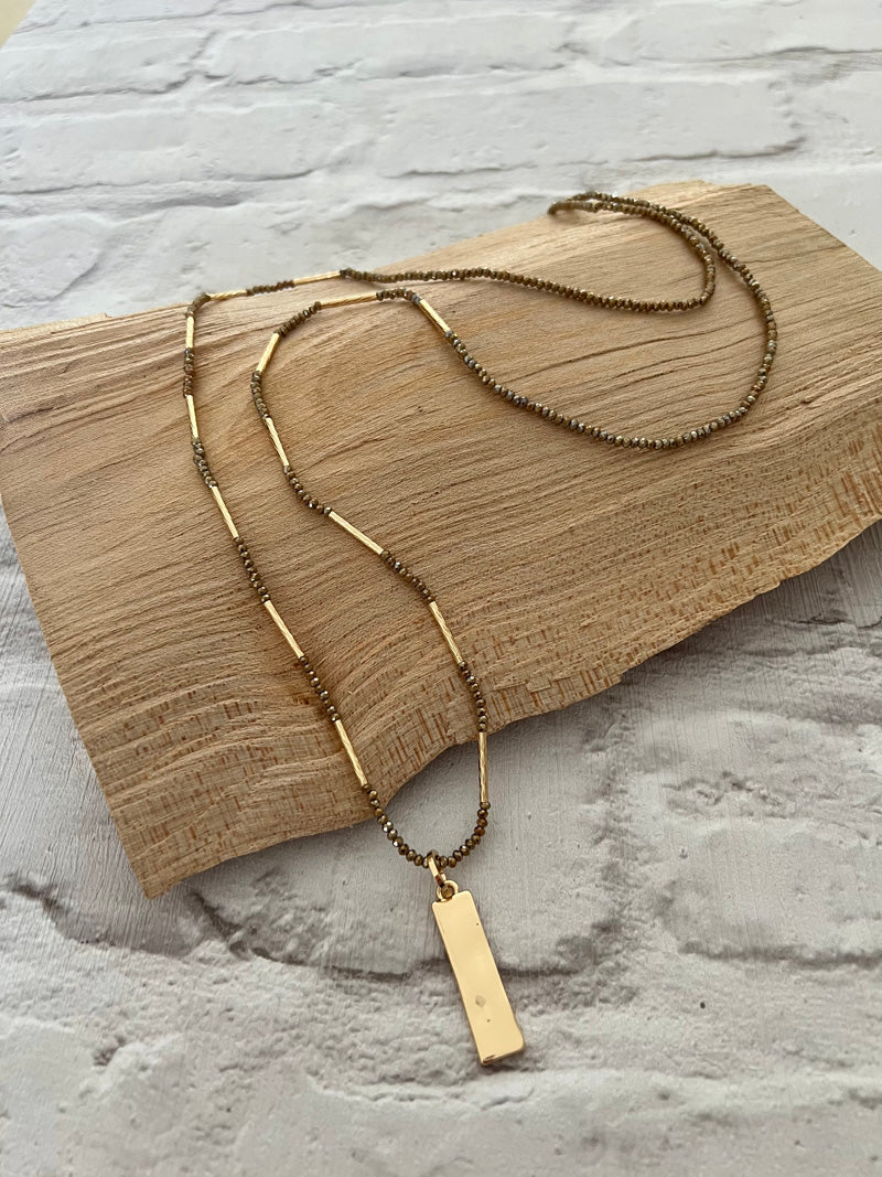 Lara Long Necklace Gold/Bronze