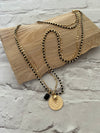 Lola Long Necklace Black/Gold
